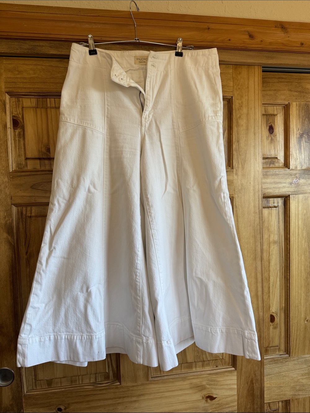 Pilcro Cream wide-leg crop